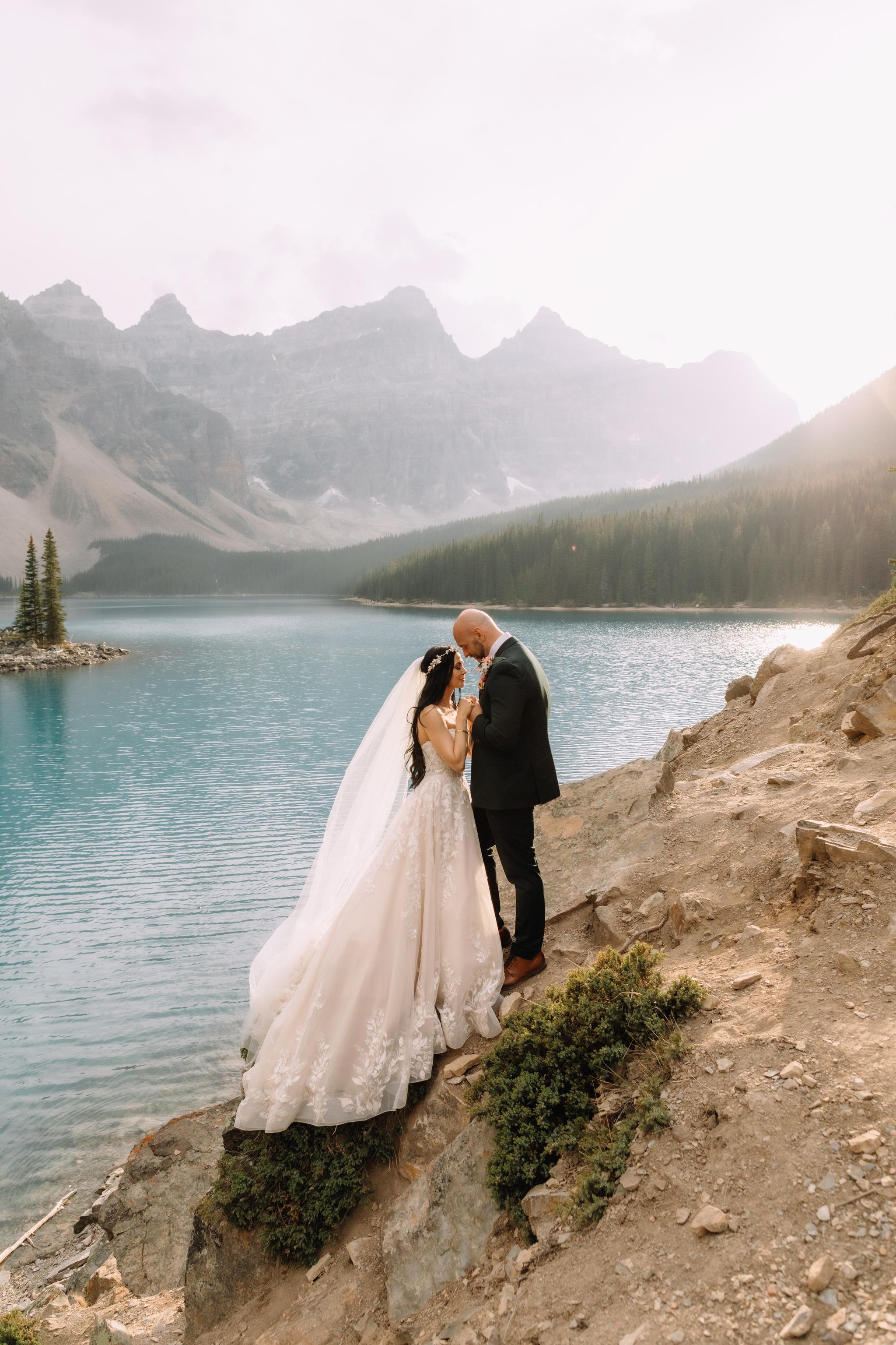 LAKE LOUISE WEDDING & ELOPEMENT PHOTOGRAPHER: MAGIC AT MORAINE LAKE
